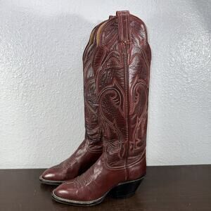 Vintage HONDO Boots Women 5A Leather 17" Western Cowgirl Cowboy Rodeo Authentic